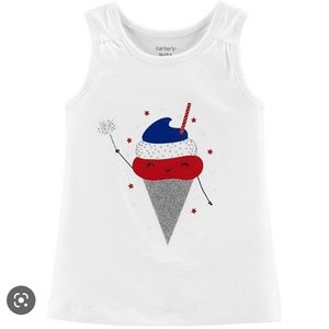 4th of July Ice Cream tank top Carters 3T NWT(still in bag)